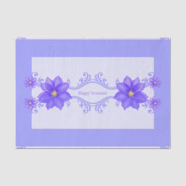 Purple Clematis Feliz Ocasião - Papel Tecido para 