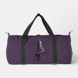 Purple Cosmic Obelisk Occult Dark Art Duffel Bag