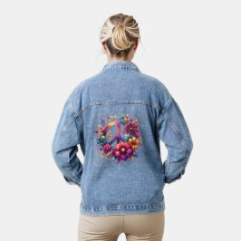 Purple Floral Peace Sign