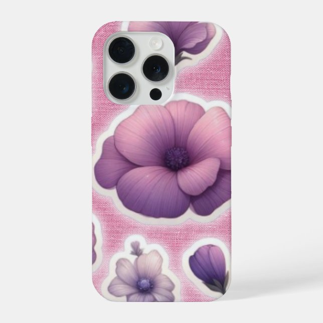 Purple Floral Phone Case (Verso)