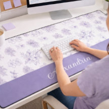 Purple Flower Pattern Custom Name 