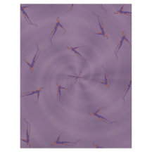 Purple Ginseng Man Scrapbook Paper 2-Sided Page