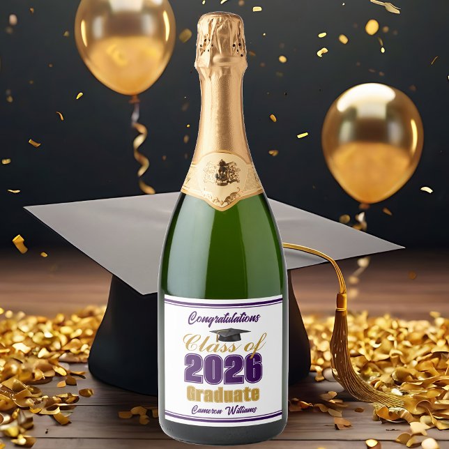 Purple Gold Class of 2026 Custom Graduation Party (Criador carregado)