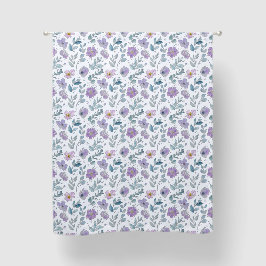 Purple Green Watercolor Wildflower