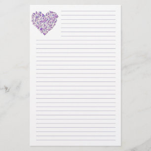 Purple Heart alinhou artigos de papelaria