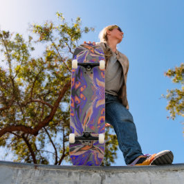 Purple, orange, black Vibe Skateboard