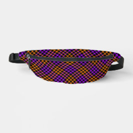 Purple Orange Plaid Checker Seamless Pattern