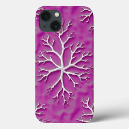 Purple Organic iPhone Case with Artistic Texture