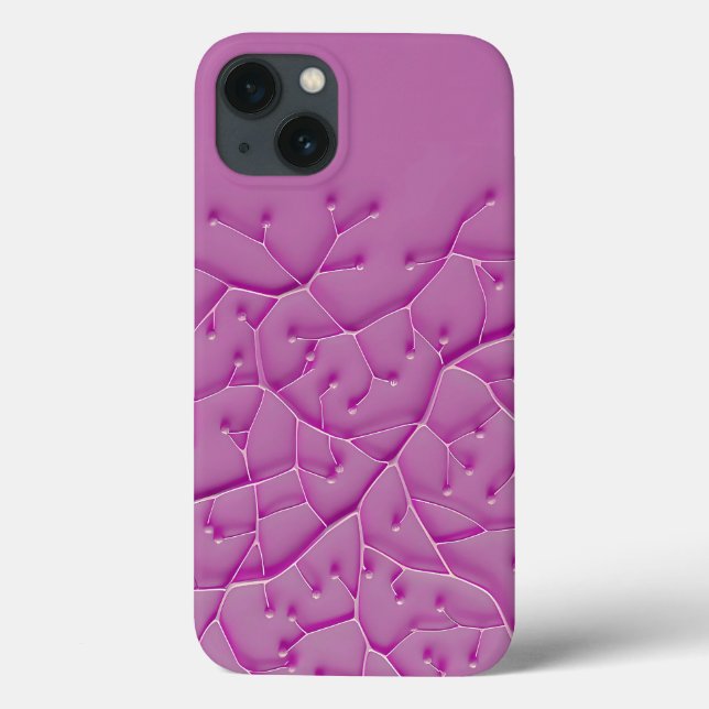 Purple Organic Texture iPhone Case Trendy Look (Verso)