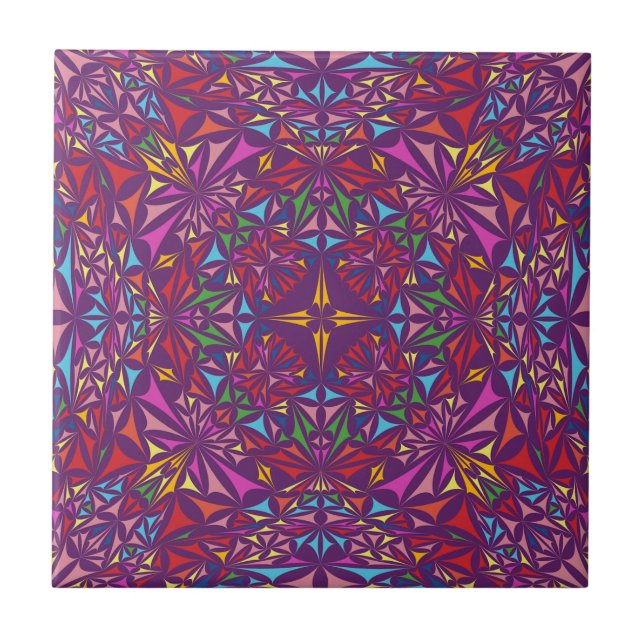 Purple Ornate Kaleidoscope Pattern (Frente)