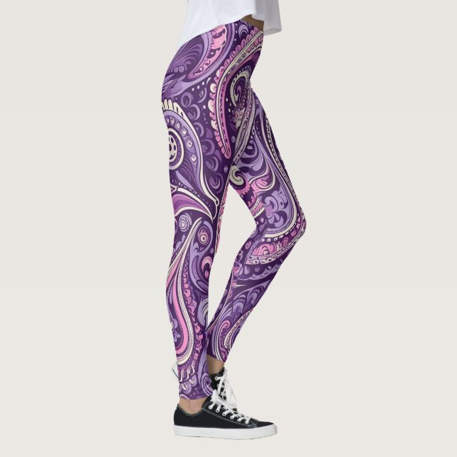 Purple paisley legging  (Direita)