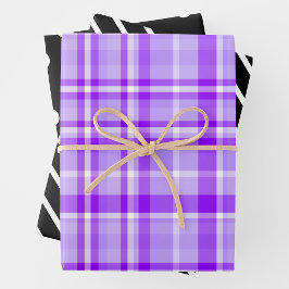 Purple Plaid, Black & White