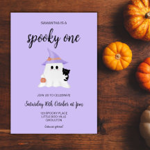 Purple Spooky Um Convite de festas primeiro aniver
