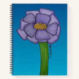 Purple Square Flower with Blue background