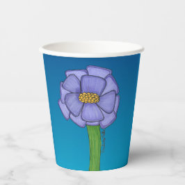 Purple Square Flower with Blue background