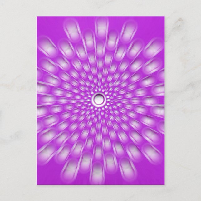 Purple Starburst - Mandala - amor cartão postal (Frente)