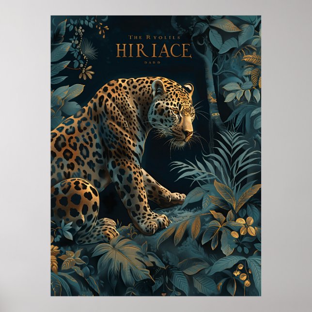 Purple Watercolor Floral Poster (Frente)