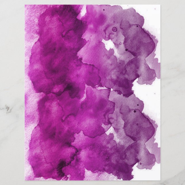 Purple watercolor stains soft pastel scrapbook  (Frente)