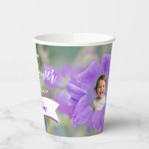 Purple Wildflower Custom Photo Template Birthday
