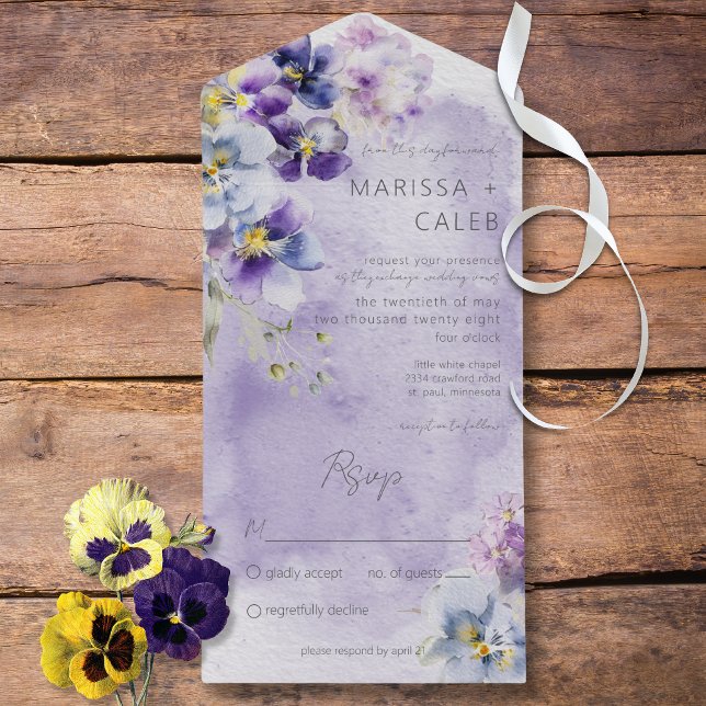 Purple & Yellow Floral Modern No Janto (Criador carregado)