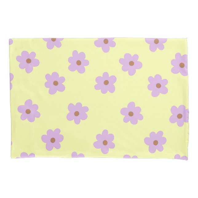 Púrpura Amarelo Retro Y2K Floral do Flor Pastel (Frente)