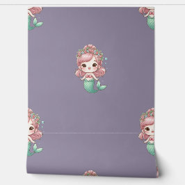 Púrpura Azul Cor-de-rosa verde padrão da Sereia