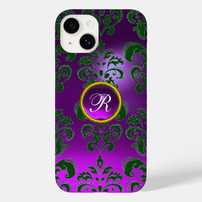 Púrpura DAMASK GEM MONOGRAM (Verso)