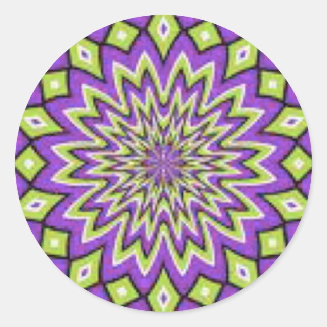 Púrpura doce e adesivos verdes (Frente)