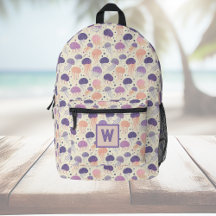 Púrpura e Monograma de Pastel de Peixe-Gato