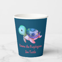 Púrpura e verde, a tartaruga marinha