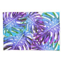 Púrpura Elegante Púrpura Monstera Leaf Patterno