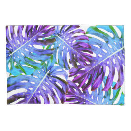 Púrpura Elegante Púrpura Monstera Leaf Patterno