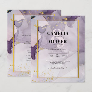 Púrpura Empoeirado Dourado Tinta Alcoólica Casamen