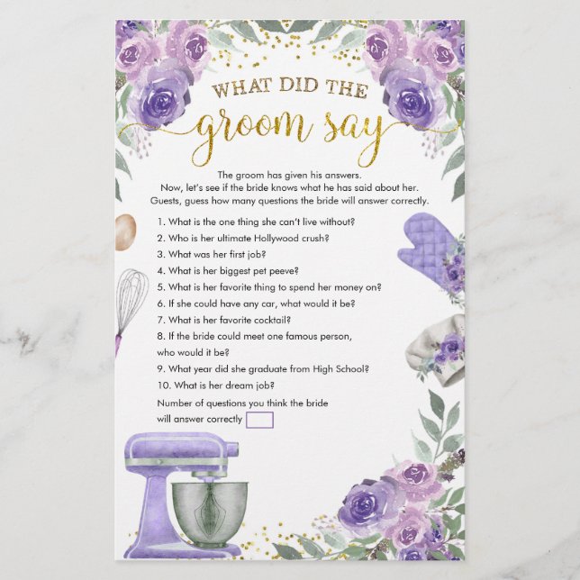 Púrpura estoque a cozinha o que o grupo diz (Frente)