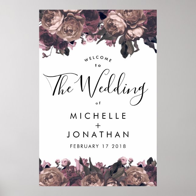 Púrpura Fantasia - Sinal de Poster de Boas-vindas (Frente)