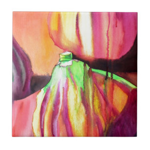 Púrpura Figos originais pintura à água