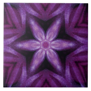 Púrpura Glitter Coração e Flor Kaleidoscópio P