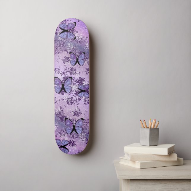 Púrpura Grunge Skateboard (Arte de parede)
