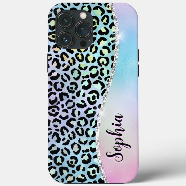 Púrpura Iridescente Arco-Íris Leopardo Roxo (Verso)