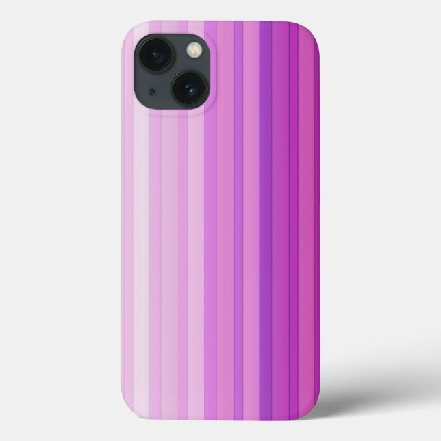 Púrpura Listras Rosa Padrão iPhone X Case (Verso)