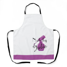 Púrpura Nail Polonesa Personalizada Apron Branco