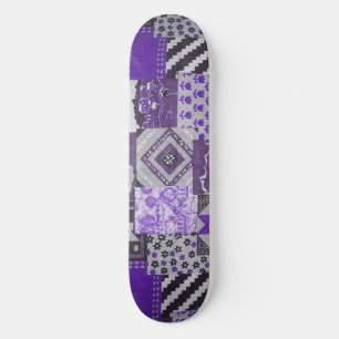 Púrpura Patchwork - skate Deck