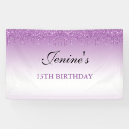 Púrpura Personalizada Derrubando Bela de Aniversár