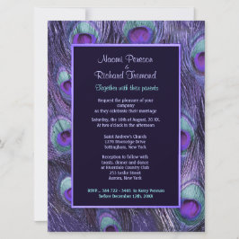 Púrpura Pêssego 6,5" x 8 Convite De Casamento