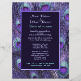 Púrpura Pêssego 6,5" x 8 Convite De Casamento