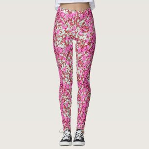 Purpurina com muitos corações! Leggings