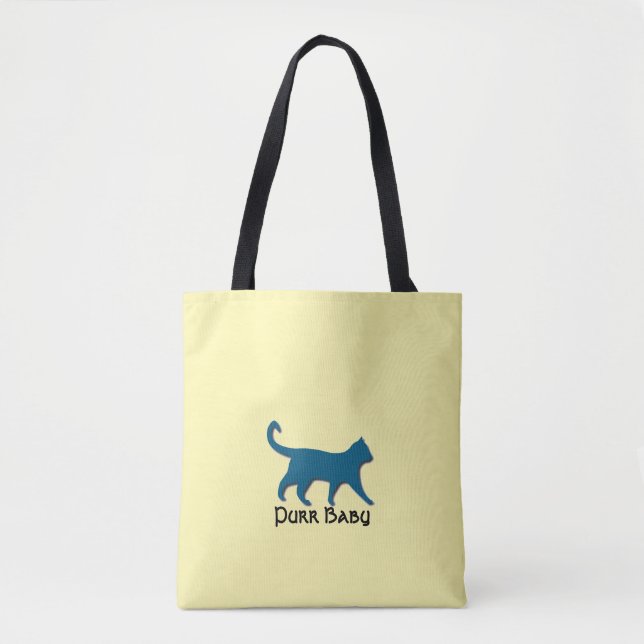 "PURR BABY - LEMON" - SACO DE TOTE (Frente)