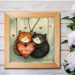 Purr-Ever Sua Gatinha Gatinho Cudles Poster Wall A