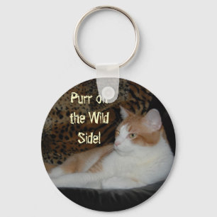 Purr no lado selvagem Chaveiro