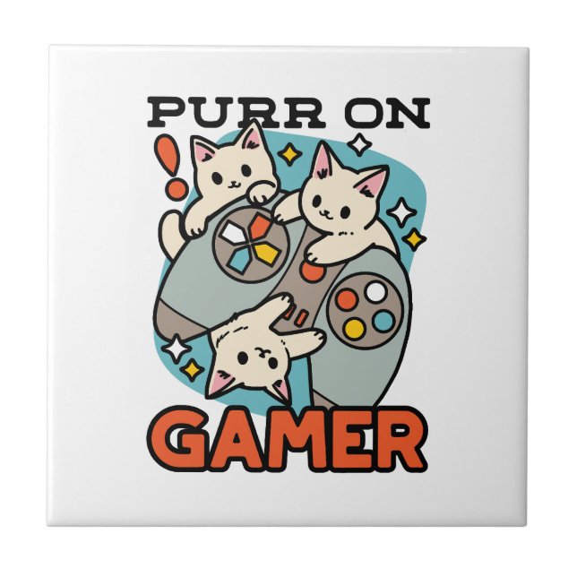 Purr On Gamer - Design de Jogos para Gatos de Gato (Frente)